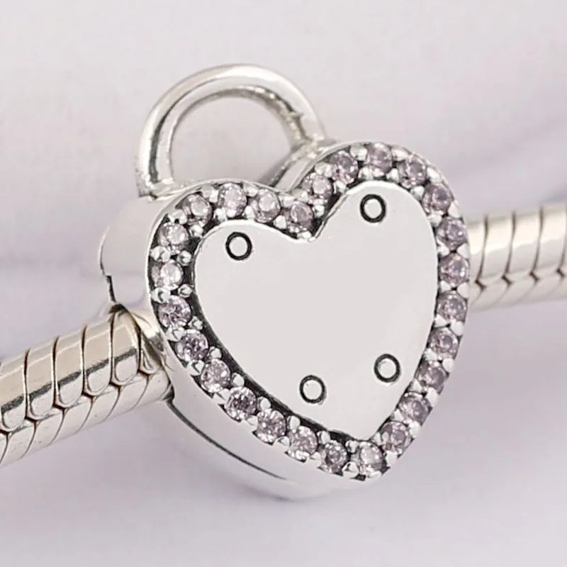 Crystal Clip Lock Stopper Beads for 925 Silver Bracelet DIY Jewelry