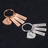 Customized Keychain for Mom with Children's Names - Personalized Gift for Mother