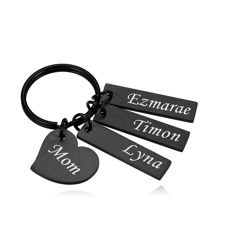 Customized Keychain for Mom with Children's Names - Personalized Gift for Mother