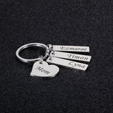 Customized Keychain for Mom with Children's Names - Personalized Gift for Mother