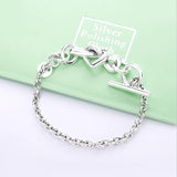 925 Sterling Silver Knotted Bracelet for Women Beadwork DIY European Beads