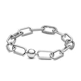 925 Sterling Silver Knotted Bracelet for Women Beadwork DIY European Beads