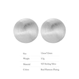 925 Sterling Silver Semicircular Sphere Earrings