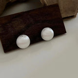 925 Sterling Silver Semicircular Sphere Earrings