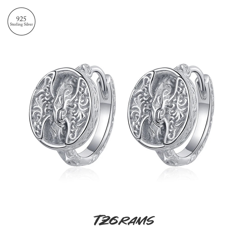 925 Sterling Silver Hoop Earrings Ladies Celebrity Style Fine Jewelry