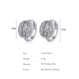 925 Sterling Silver Hoop Earrings Ladies Celebrity Style Fine Jewelry