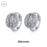 925 Sterling Silver Hoop Earrings Ladies Celebrity Style Fine Jewelry