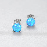 Opal Drop Earrings S925 Sterling Silver Plated Unique Fine Jewelry Gift