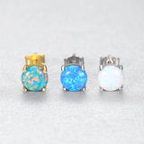 Opal Drop Earrings S925 Sterling Silver Plated Unique Fine Jewelry Gift