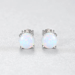 Opal Drop Earrings S925 Sterling Silver Plated Unique Fine Jewelry Gift