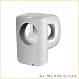 925 Sterling Silver Letter P Charm DIY Jewelry Beads