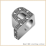 925 Sterling Silver Letter P Charm DIY Jewelry Beads
