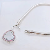 925 Silver Snake Chain Bracelet Bangle Women's Charm Jewelry