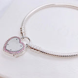 925 Silver Snake Chain Bracelet Bangle Women's Charm Jewelry