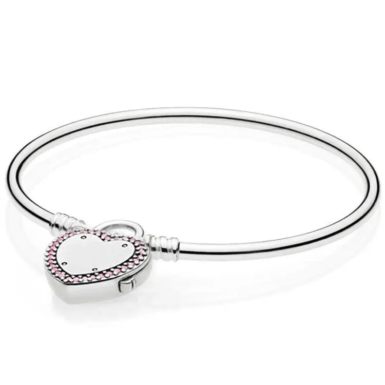 Crystal Snake Chain Bangle for Women 925 Sterling Silver Charm Bracelet