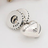 Love Heart Daughter & Mother-in-Law Pendant Beads 925 Sterling Silver Charm