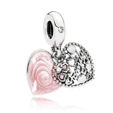 Heart of Winter Ice Crystal Pendant 925 Silver Charm