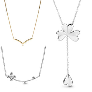 Adjustable Four-leaf Clover Necklace 925 Sterling Silver