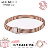 925 Silver Snake Chain Bracelet for Women DIY Jewelry