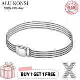 925 Silver Snake Chain Bracelet for Women DIY Jewelry