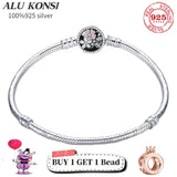 925 Silver Snake Chain Bangle Bracelet Women