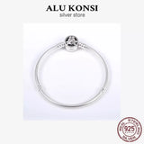 925 Silver Snake Chain Bangle Bracelet 7.5 Inch