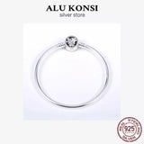925 Silver Snake Chain Bangle Bracelet 7.5 Inch