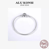 925 Silver Snake Chain Bangle Bracelet 7.5 Inch