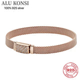 925 Silver Snake Chain Bracelet for Women DIY Jewelry