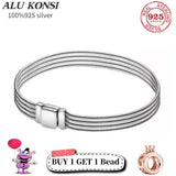 925 Silver Snake Chain Bracelet for Women DIY Jewelry
