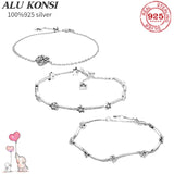925 Sterling Silver Snake Chain Bracelet for Women Charm Bangle DIY Jewelry