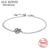 925 Sterling Silver Bracelet for Women Snake Chain Bangle Charm DIY Jewelry