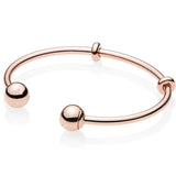 MOMENTS Rose Open Bangle 925 Sterling Silver Bead Charm