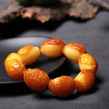 Original Mine Honey Wax Bracelet with Amber Buddha Bead