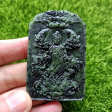 Jade Medicine King Shi Jiulong Guardian Guanyin Pendants