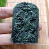 Jade Medicine King Shi Jiulong Guardian Guanyin Pendants
