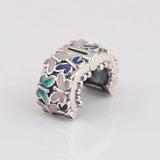 Enamel Butterfly Clip Stopper Beads for Charm Bracelet