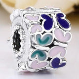 Enamel Butterfly Clip Stopper Beads for Charm Bracelet