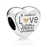 Enamel Rainbow Love Heart Charm Crystal Bead 925 Sterling Silver Bracelet