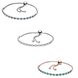925 Silver Sparkle Slider Bracelet Bangle for Women