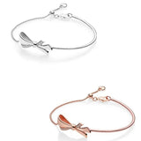 925 Silver Bow Ball Bracelet Bangle for Women