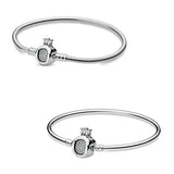 Moments Crown O Bracelet with Crystal Clasp, 925 Sterling Silver