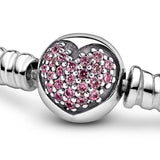 Crystal Love Heart Star Snowflake Clasp for 925 Silver Bracelet Bangle