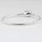 925 Silver Family Tree Heart Clasp Bracelet