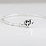 925 Silver Family Tree Heart Clasp Bracelet
