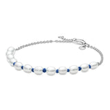 Freshwater Pearl Cord Bracelet Bangle 925 Silver Charm Jewelry