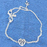 925 Silver Family Tree Bracelet with Sliding Clasp