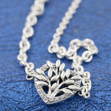 925 Silver Family Tree Bracelet with Sliding Clasp