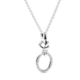 Moments Crystal Heart Necklace 925 Sterling Silver Charm Jewelry