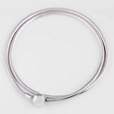 925 Sterling Silver Lobster Clasp Smooth Snake Chain Necklace